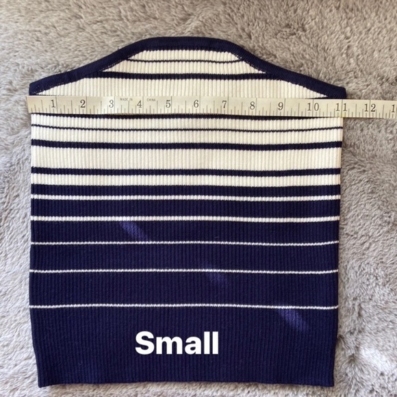 Nwt Blue/Off White Strapless Top by She + Sky - Picture 9 of 11